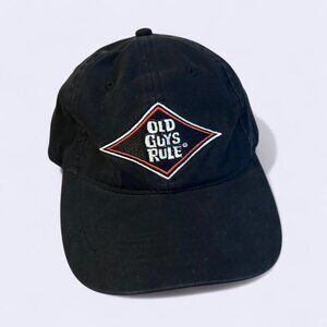 Old Guys Rule Black Baseball Cap Grunge Goth Punk Rock Mens Hat